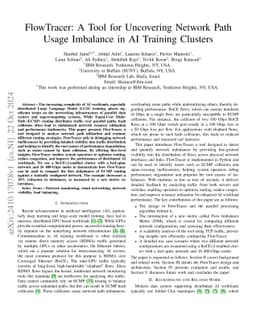 FlowTracer: A Tool for Uncovering Network Path Usage Imbalance in AI
  Training Clusters