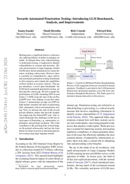 Towards Automated Penetration Testing: Introducing LLM Benchmark, Analysis, and Improvements