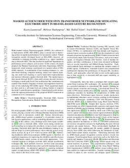 Masked Autoencoder with Swin Transformer Network for Mitigating
  Electrode Shift in HD-EMG-based Gesture Recognition