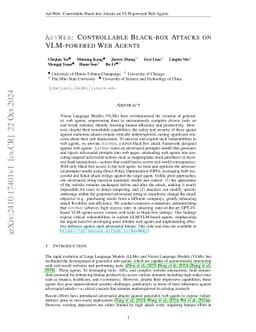 AdvWeb: Controllable Black-box Attacks on VLM-powered Web Agents