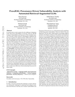 ProveRAG: Provenance-Driven Vulnerability Analysis with Automated Retrieval-Augmented LLMs