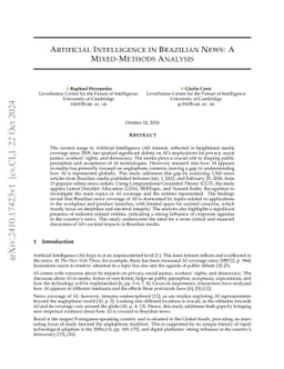 Artificial Intelligence in Brazilian News: A Mixed-Methods Analysis