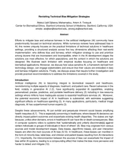 Revisiting Technical Bias Mitigation Strategies
