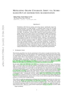 Mitigating Graph Covariate Shift via Score-based Out-of-distribution
  Augmentation