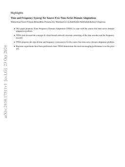 Time and Frequency Synergy for Source-Free Time-Series Domain
  Adaptations