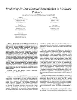Predicting 30-Day Hospital Readmission in Medicare Patients: Insights
  from an LSTM Deep Learning Model