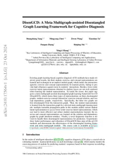 DisenGCD: A Meta Multigraph-assisted Disentangled Graph Learning
  Framework for Cognitive Diagnosis