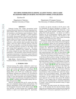 Securing Federated Learning Against Novel and Classic Backdoor Threats
  During Foundation Model Integration