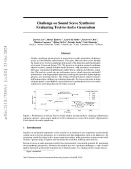 Challenge on Sound Scene Synthesis: Evaluating Text-to-Audio Generation