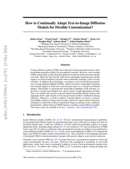 How to Continually Adapt Text-to-Image Diffusion Models for Flexible
  Customization?