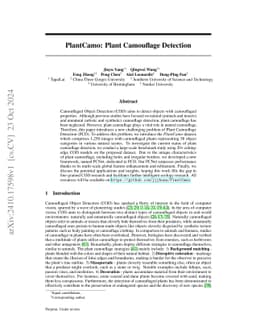 PlantCamo: Plant Camouflage Detection
