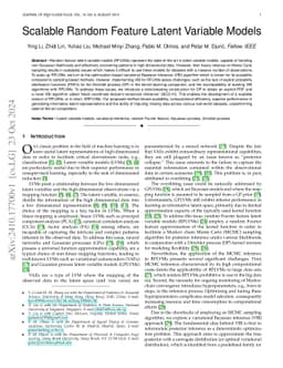 Scalable Random Feature Latent Variable Models