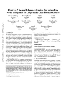 Deoxys: A Causal Inference Engine for Unhealthy Node Mitigation in
  Large-scale Cloud Infrastructure