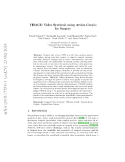 VISAGE: Video Synthesis using Action Graphs for Surgery