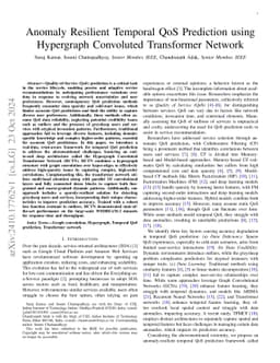 Anomaly Resilient Temporal QoS Prediction using Hypergraph Convoluted
  Transformer Network