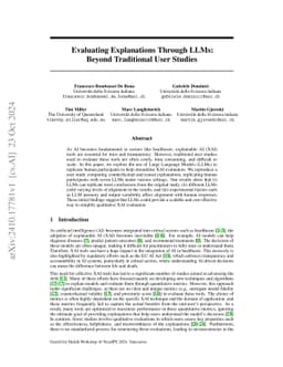 Evaluating Explanations Through LLMs: Beyond Traditional User Studies