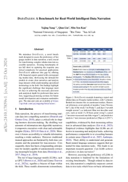 DataTales: A Benchmark for Real-World Intelligent Data Narration