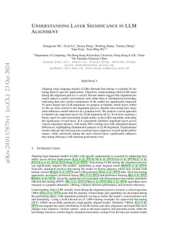 Understanding Layer Significance in LLM Alignment