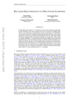 Relaxed Equivariance via Multitask Learning