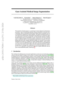 Gaze-Assisted Medical Image Segmentation