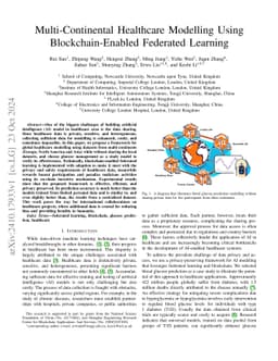 Multi-Continental Healthcare Modelling Using Blockchain-Enabled
  Federated Learning