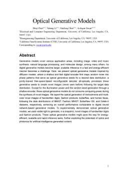 Optical Generative Models