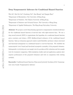 Deep Nonparametric Inference for Conditional Hazard Function
