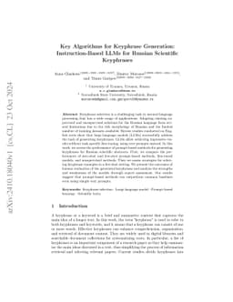 Key Algorithms for Keyphrase Generation: Instruction-Based LLMs for
  Russian Scientific Keyphrases