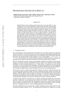 Prioritized Generative Replay