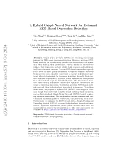 A Hybrid Graph Neural Network for Enhanced EEG-Based Depression
  Detection