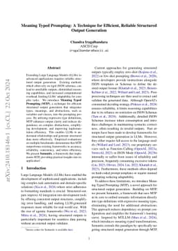 Meaning Typed Prompting: A Technique for Efficient, Reliable Structured
  Output Generation