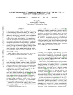 Unified Microphone Conversion: Many-to-Many Device Mapping via
  Feature-wise Linear Modulation