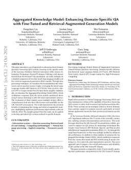 Aggregated Knowledge Model: Enhancing Domain-Specific QA with Fine-Tuned
  and Retrieval-Augmented Generation Models