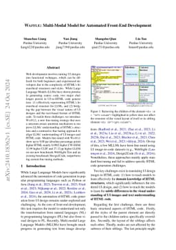WAFFLE: Multi-Modal Model for Automated Front-End Development