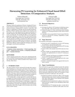 Harnessing PU Learning for Enhanced Cloud-based DDoS Detection: A
  Comparative Analysis