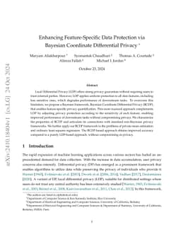 Enhancing Feature-Specific Data Protection via Bayesian Coordinate
  Differential Privacy