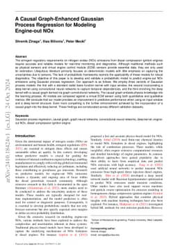 A Causal Graph-Enhanced Gaussian Process Regression for Modeling
  Engine-out NOx
