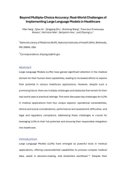 Beyond Multiple-Choice Accuracy: Real-World Challenges of Implementing
  Large Language Models in Healthcare