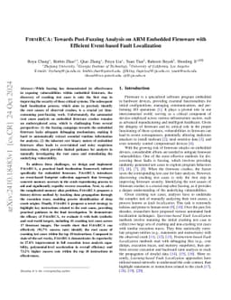 FirmRCA: Towards Post-Fuzzing Analysis on ARM Embedded Firmware with
  Efficient Event-based Fault Localization