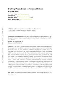 Evolving Voices Based on Temporal Poisson Factorisation