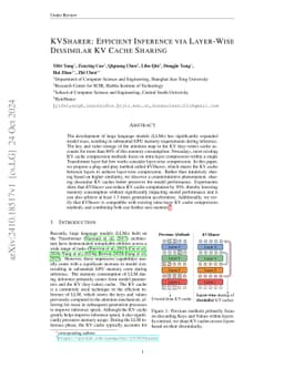 KVSharer: Efficient Inference via Layer-Wise Dissimilar KV Cache Sharing