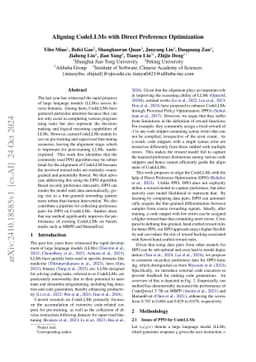 Aligning CodeLLMs with Direct Preference Optimization