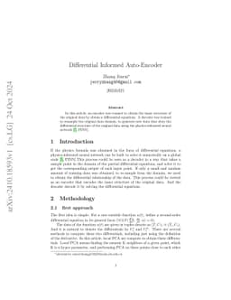 Differential Informed Auto-Encoder
