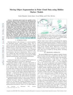 Moving Object Segmentation in Point Cloud Data using Hidden Markov
  Models