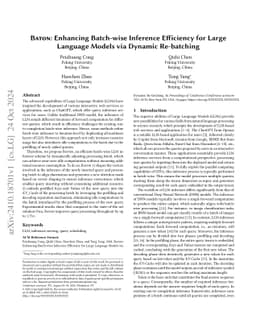 BATON: Enhancing Batch-wise Inference Efficiency for Large Language
  Models via Dynamic Re-batching