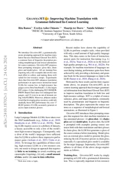 GrammaMT: Improving Machine Translation with Grammar-Informed In-Context
  Learning