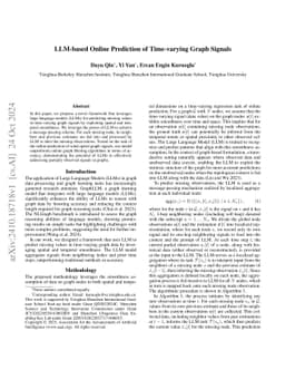 LLM-based Online Prediction of Time-varying Graph Signals