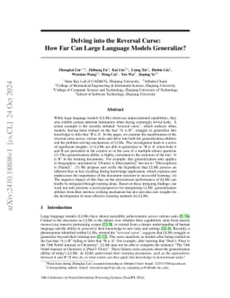 Delving into the Reversal Curse: How Far Can Large Language Models
  Generalize?