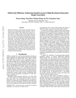 Multi-Scale Diffusion: Enhancing Spatial Layout in High-Resolution Panoramic Image Generation