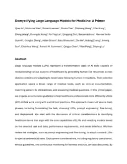 Demystifying Large Language Models for Medicine: A Primer